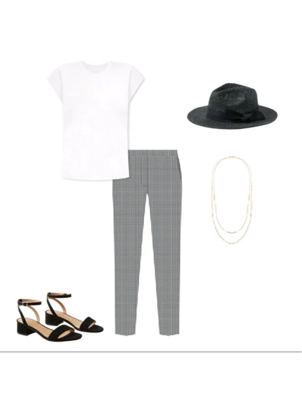 LOFT 12P Julie Straight Gray White Mini Plaid Dress Slacks Trousers